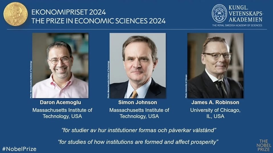 Winners of the 2024 Nobel Prize in Economic Sciences and the Importance of Their Teachings for Afghanistan's Economic Development