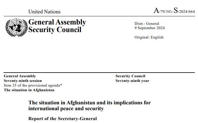 Report of the UN Secretary-General on Afghanistan and the Implementation of the Mandate of the United Nations Assistance Mission in Afghanistan (UNAMA)